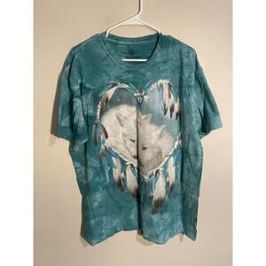 Wolf Shirt Mens XL The Mountain 2013 Tie Dyed Native American Dream Catcher